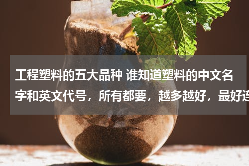 工程塑料的五大品种 谁知道塑料的中文名字和英文代号，所有都要，越多越好，最好连特性也告诉我，