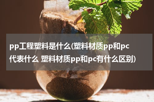 pp工程塑料是什么(塑料材质pp和pc代表什么 塑料材质pp和pc有什么区别)