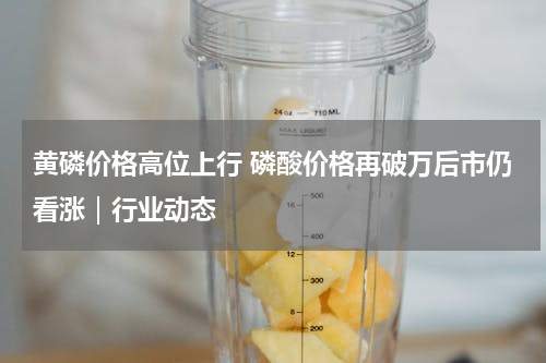 黄磷价格高位上行 磷酸价格再破万后市仍看涨｜行业动态